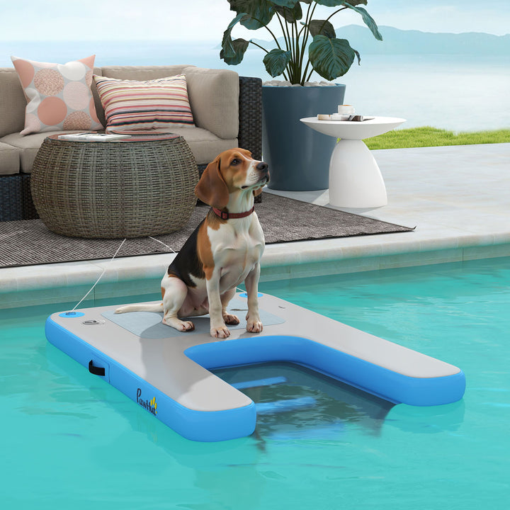 PawHut Floating Dog Boat Ramp: Portable, Non-Slip, Easy Pet Water Access