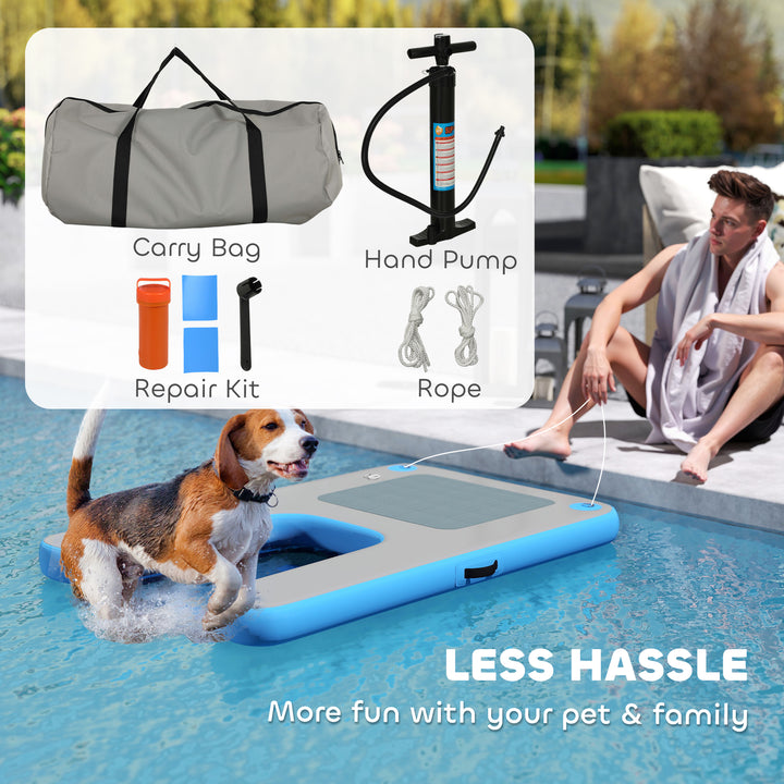 PawHut Floating Dog Boat Ramp: Portable, Non-Slip, Easy Pet Water Access