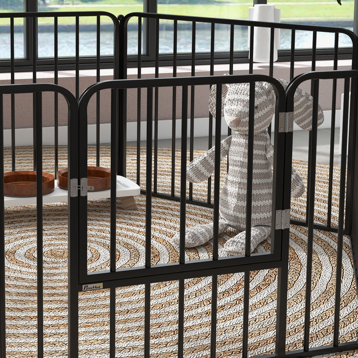 PawHut 24-inch Outdoor 6-Panel Steel Dog Playpen for Small Dogs