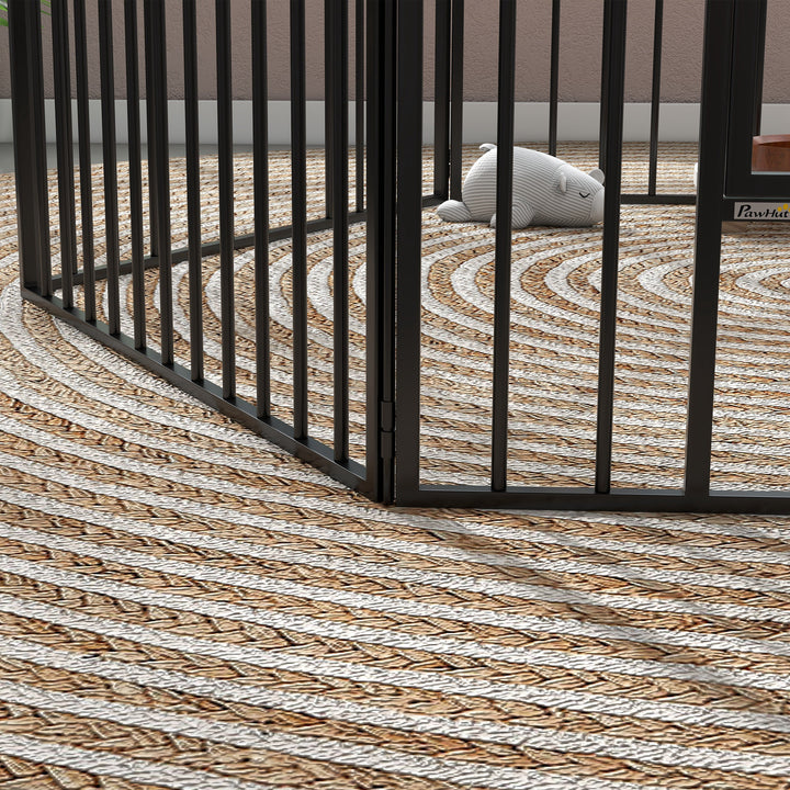 PawHut 24-inch Outdoor 6-Panel Steel Dog Playpen for Small Dogs