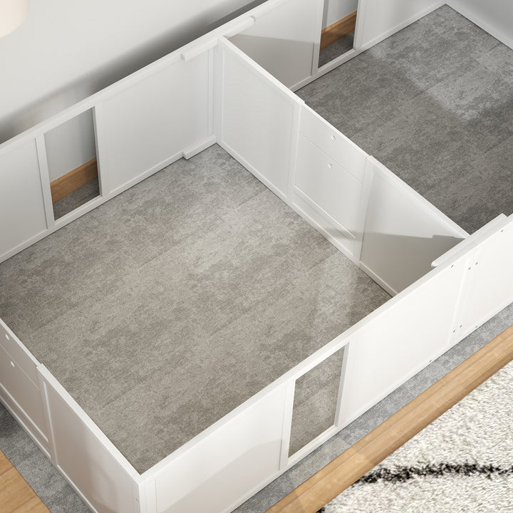 PawHut Whelping Box for Dogs, Adjustable Height Doors, Puppy Sanctuary