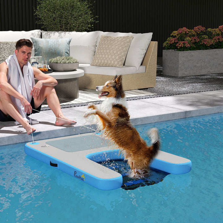 PawHut Floating Dog Boat Ramp: Portable, Non-Slip, Easy Pet Water Access