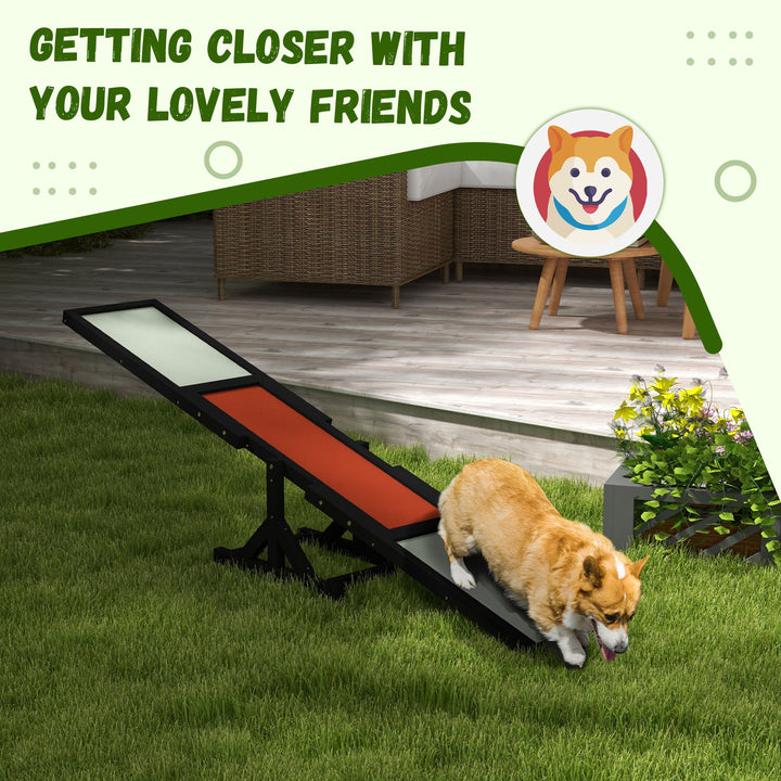 PawHut Durable Wood Dog Agility Seesaw: Weather-Resistant Pet Obedience Training Equipment