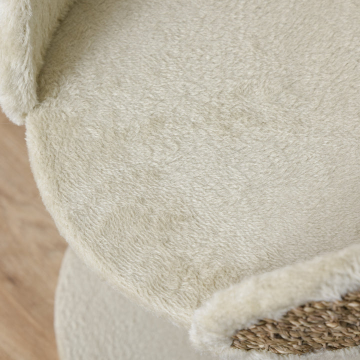 PawHut Small Cat Tree: Cozy Perch, Jute Scratching Post & Play Toy