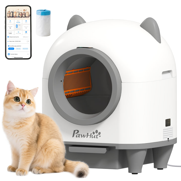 Smart Self-Cleaning Automatic Cat Litter Box with App Control, Odor Isolation
