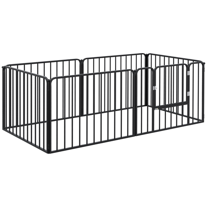 PawHut 24-inch Outdoor 6-Panel Steel Dog Playpen for Small Dogs