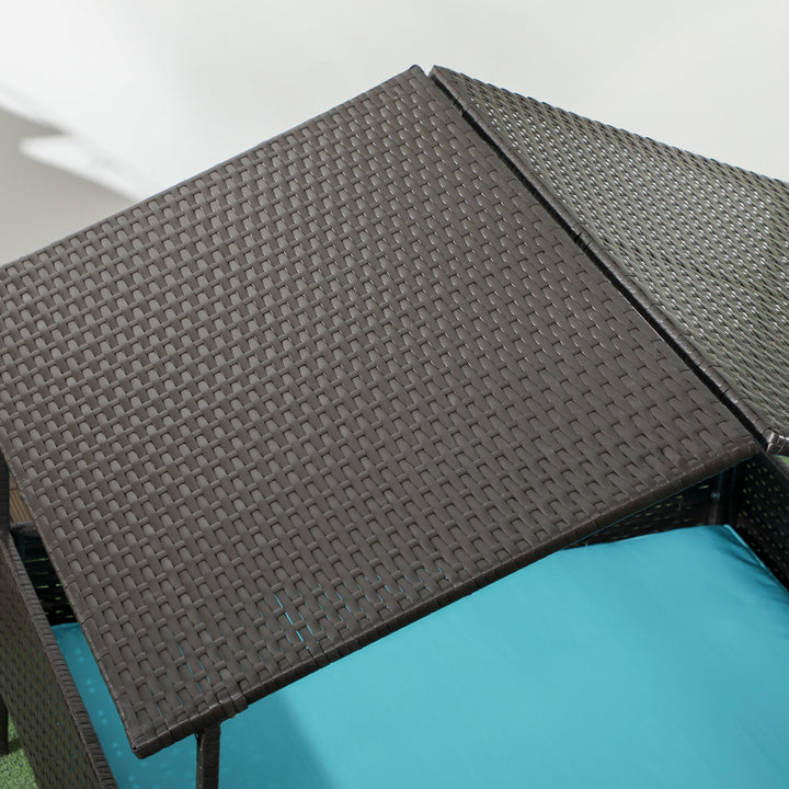 PawHut Elevated Wicker Dog House, Canopy, Washable Cushion, Medium to Large Dogs