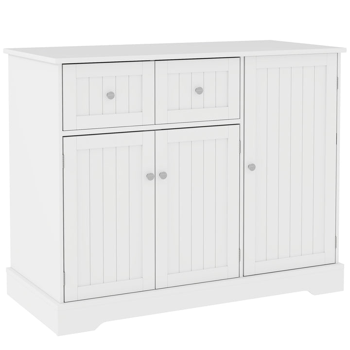 PawHut White Litter Box Enclosure: Drawer Storage, Anti-Tip Kit, Side Table