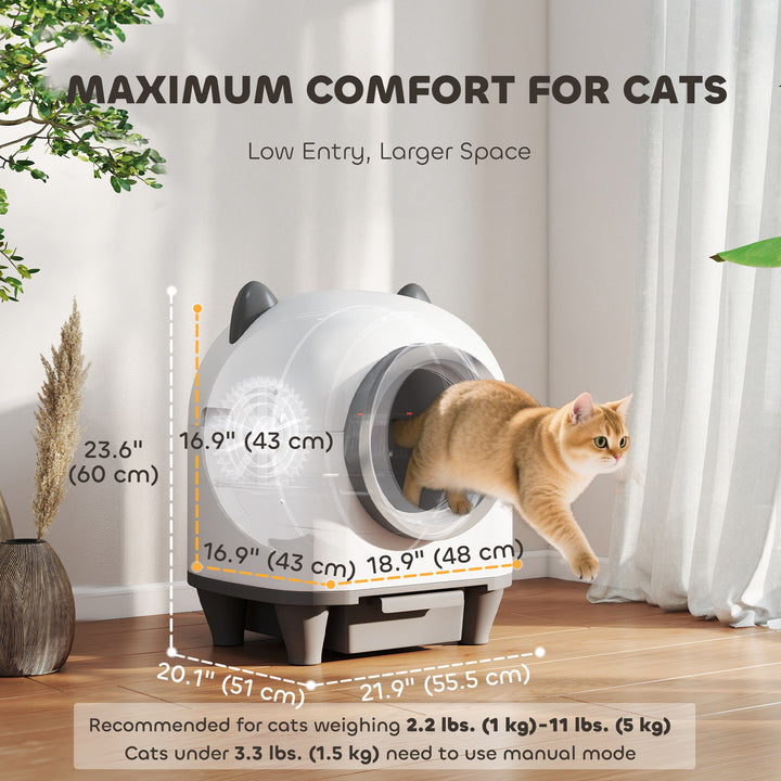Smart Self-Cleaning Automatic Cat Litter Box with App Control, Odor Isolation