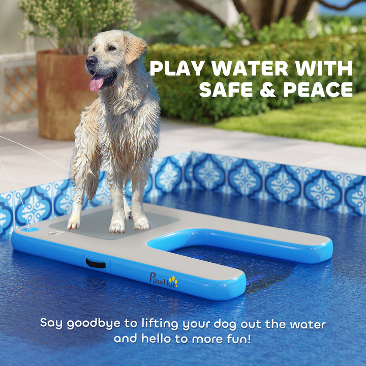PawHut Floating Dog Boat Ramp: Portable, Non-Slip, Easy Pet Water Access