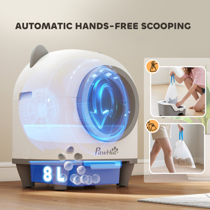 Smart Self-Cleaning Automatic Cat Litter Box with App Control, Odor Isolation
